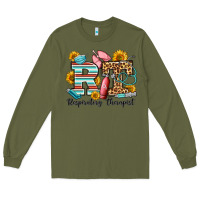 Army Green respiratory therapist western Long Sleeve Tee - OliviaCreatesArt