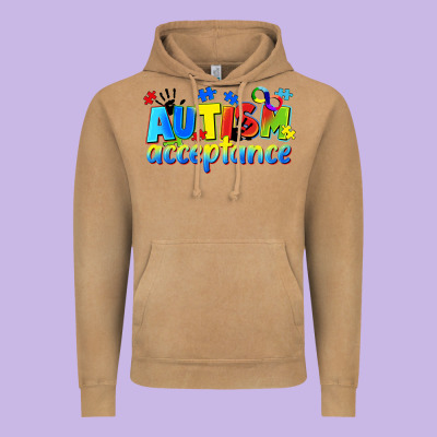 Autism Acceptance Vintage Hoodie Designed By Cowgirlartshop