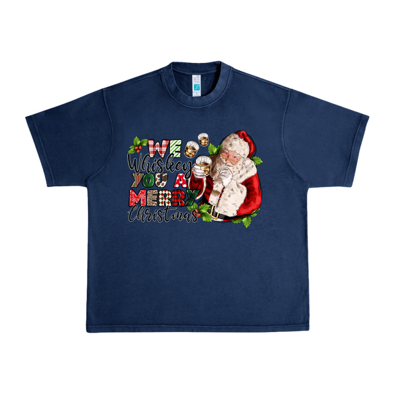 We Whiskey You A Merry Christmas Urban Heavy Tee by CowGirlArtShop | Teevron