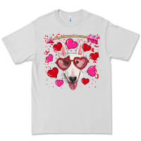 Dove Grey Valentine's day  bull terrier Premium Tee - RanaPortraitStore