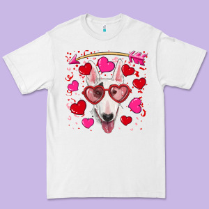 Valentine's Day  Bull Terrier Premium Tee Designed By Ranaportraitstore