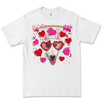White Valentine's day  bull terrier Premium Tee - RanaPortraitStore