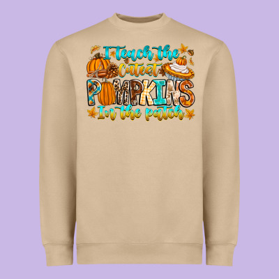 I Teach The Cutest Pumpkins In The Patch Heavyweight Sweatshirt Designed By Cowhidedigitalart