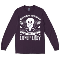 Plum lunch lady halloween ghost cafeteria worker all hallows' eve t shirt Long Sleeve Tee - trangStudio