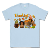Dusty Blue Thankful afro gnome Classic Tee - NancyCooperArtShop