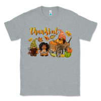 Heather Grey Thankful afro gnome Classic Tee - NancyCooperArtShop