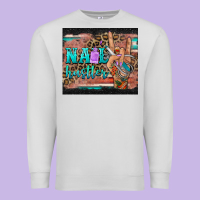 Nail Hustler Tumbler Premium Sweatshirt Designed By Barkaloodesign