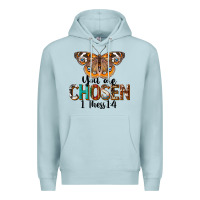 Blue Mist You Are Chosen Religious Premium Hoodie - LillyAllenDesigns