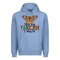 Colony Blue You Are Chosen Religious Premium Hoodie - LillyAllenDesigns