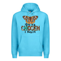 Ocean Blue You Are Chosen Religious Premium Hoodie - LillyAllenDesigns