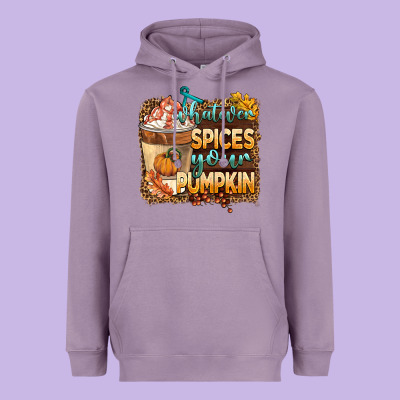 Whatever Spıces Your Pumpkin Heavyweight Hoodie Designed By Barkaloodesign