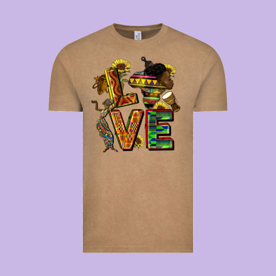 Love Juneteenth Africa Vintage Tee Designed By Cowgirlartshop