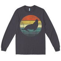 Smoke Seal Lover Gifts Retro Vintage Sea Lion Animal Silhouette Long Sleeve Tee - trangStudio