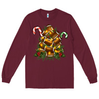 Burgundy football tree christmas Long Sleeve Tee - RanaPortraitStore