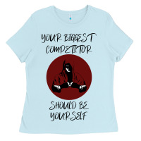 Baby Blue Your Biggest Competitor Ladies Tee - Bettercallsaul