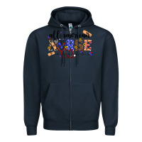 Navy all american nurse Zipper Hoodie - Artiststas