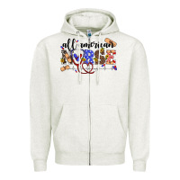 Oatmeal Heather all american nurse Zipper Hoodie - Artiststas