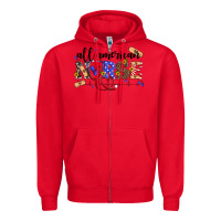 Red all american nurse Zipper Hoodie - Artiststas