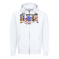 White all american nurse Zipper Hoodie - Artiststas