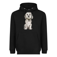 Black bichon frise dog Heavyweight Hoodie - BarkalooDesign