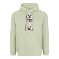 Matcha bichon frise dog Heavyweight Hoodie - BarkalooDesign