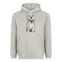 Moon Dust bichon frise dog Heavyweight Hoodie - BarkalooDesign