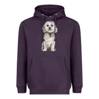 Plum bichon frise dog Heavyweight Hoodie - BarkalooDesign