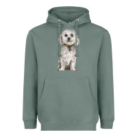 Sage bichon frise dog Heavyweight Hoodie - BarkalooDesign