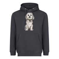 Smoke bichon frise dog Heavyweight Hoodie - BarkalooDesign