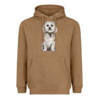 Toasted Coconut bichon frise dog Heavyweight Hoodie - BarkalooDesign