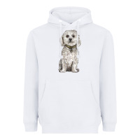 White bichon frise dog Heavyweight Hoodie - BarkalooDesign