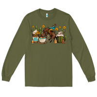 Army Green rodeo cowboy coffee cups Long Sleeve Tee - OliviaCreatesArt