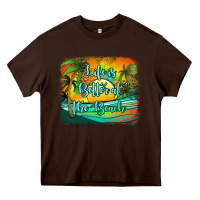 Chocolate Brown life is better at the beach Heavy Core Tee - Jasminsmagicworld