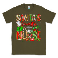 Army Green santa's favorite nurse Classic Tee - texasbilliewilder
