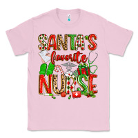 Bubblegum Pink santa's favorite nurse Classic Tee - texasbilliewilder