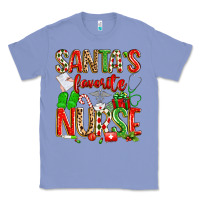 Colony Blue santa's favorite nurse Classic Tee - texasbilliewilder