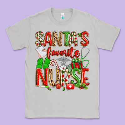 Santa's Favorite Nurse Classic Tee Designed By Texasbilliewilder