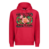 Cardinal With god all things are possible leopard frame Premium Hoodie - LillyAllenDesigns