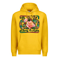 Lemon With god all things are possible leopard frame Premium Hoodie - LillyAllenDesigns