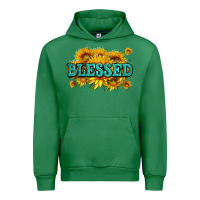 Emerald glitter blessed with sunflowers Urban Hoodie - AdoDesignShop