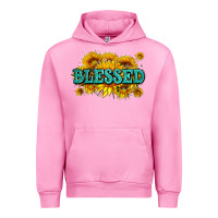 Fuchsia Pink glitter blessed with sunflowers Urban Hoodie - AdoDesignShop