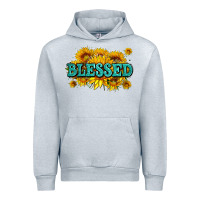 Heather Grey glitter blessed with sunflowers Urban Hoodie - AdoDesignShop