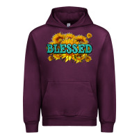 Mauve Wine glitter blessed with sunflowers Urban Hoodie - AdoDesignShop