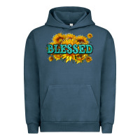 Pigment Midnight Navy glitter blessed with sunflowers Urban Hoodie - AdoDesignShop