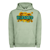 Pigment Oil Green glitter blessed with sunflowers Urban Hoodie - AdoDesignShop