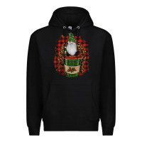 Black Gnomes With Coffee Christmas Premium Hoodie - RanaPortraitStore