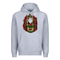 Heather Grey Gnomes With Coffee Christmas Premium Hoodie - RanaPortraitStore