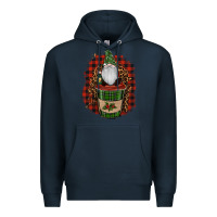 Navy Gnomes With Coffee Christmas Premium Hoodie - RanaPortraitStore