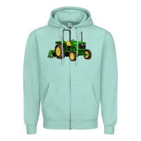 Seafoam farm tractor Zipper Hoodie - Artiststas