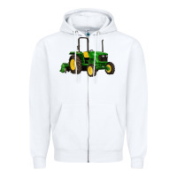 White farm tractor Zipper Hoodie - Artiststas